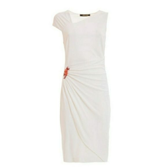 Roberto Cavalli viscose jersey white draped Dress - Picture 3 of 7